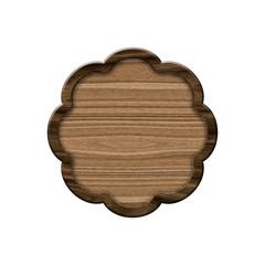 Wood badge with wooden border.