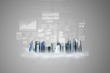 Virtual Futuristic City Offices