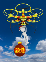 Drone and Santa with a ball 2017
