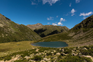 Beautiful mountain lakes of the Tyrolean Alps in Austria 