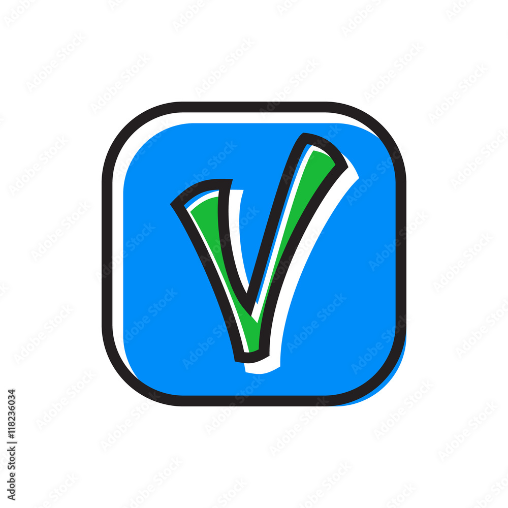 Poster checkmark in square icon in flat style isolated on white background. click and choice symbol