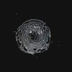 water drop radial 3d
