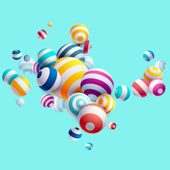 Fototapety  Multicolored decorative balls. Abstract vector illustration.