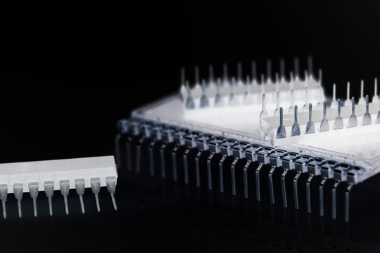 Transistors, black background