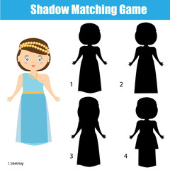 Shadow matching game, find the correct shadow