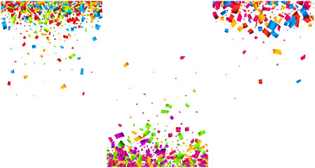 Backgrounds set with color confetti.