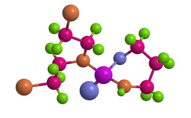 Molecular structure of cytophosphane, 3D rendering