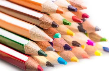 Fototapeta premium colored pencils close-up