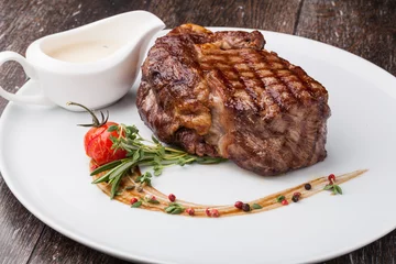 Fotobehang Grilled beef steak © Gresei