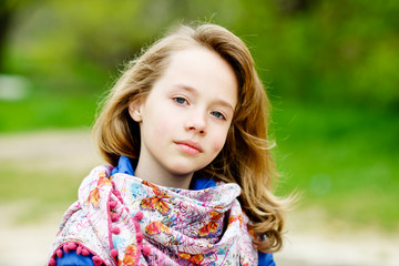 portrait of blonde girl