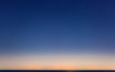 Fototapeta na wymiar Starry Sky and the Sicily Coastline