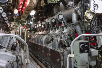 Engine room of submarine © ymgerman