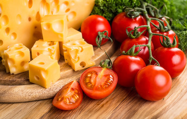 Cheese board - various types of soft and hard cheese. Internatio