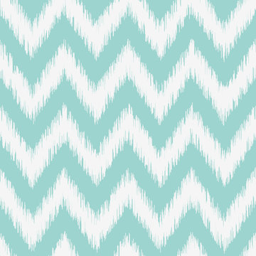 Seamless Geometric Pattern, Ikat Fabric Style.