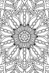 Mandala background. Ethnic decorative elements. Hand drawn . Coloringg book for adults.