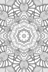 Mandala background. Ethnic decorative elements. Hand drawn . Coloringg book for adults.