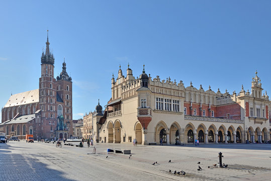 Fototapeta Old Town square in Krakow, Poland