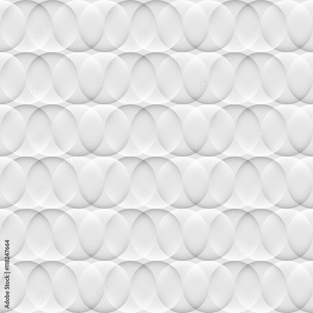 Sticker optical abstract white and grey seamless pattern with circles