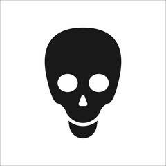 Skull sign simple icon on background