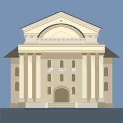 Fototapeta premium Exterior Of Classic Theatre Building