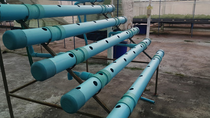 PVC tube prepare for hydroponic