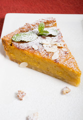 Slice of pumpkin pie