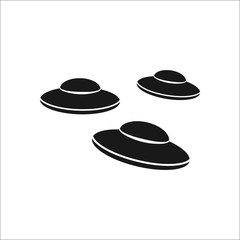 UFO sign simple icon on background