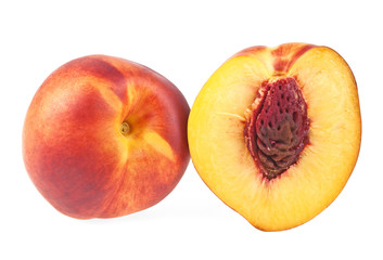 Nectarine fruit isolated on white background