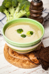 Bowl of broccoli soup