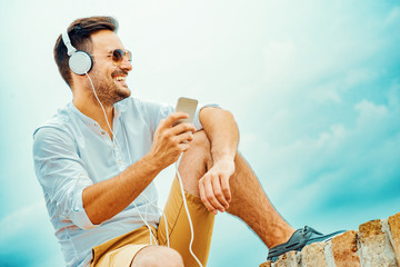 Listening to music