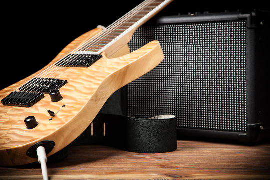 Electric guitar and amplifier