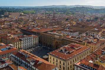 Fototapeta na wymiar View of the Cathedral Santa Maria del Fiore