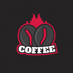 Coffee Shop Logo Design Element in Vintage Style for Logotype, Label, Badge