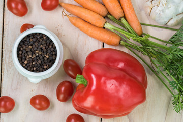 Ingredients for pickled vegetables.