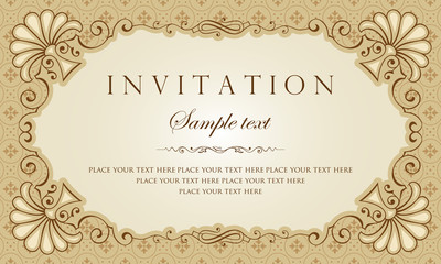 Invitation card vector design
