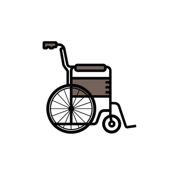 Wheelchair vector illustration. Wheelchair icon