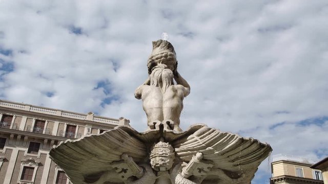 Fontana del Tritone in Piazza Barberini, Rome, Italy 