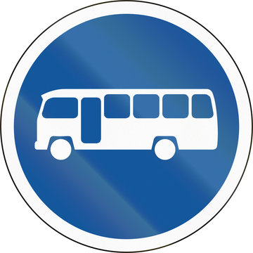 Road sign used in the African country of Botswana - Midi-buses only