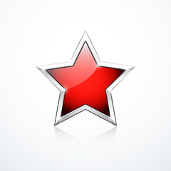 Obraz premium Vector red star