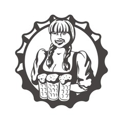 Oktoberfest woman with beer