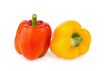 fresh pepper vegetables isolated on white background