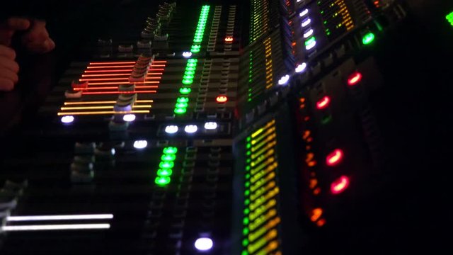  mixing sound at professional sound mixer