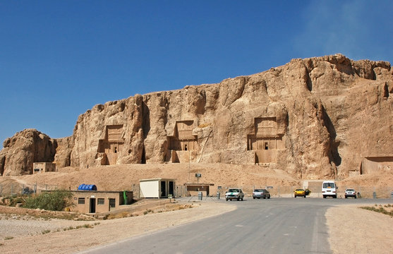 Naqsh-e Rustam, an ancient necropolis in Pars Province, Iran. 