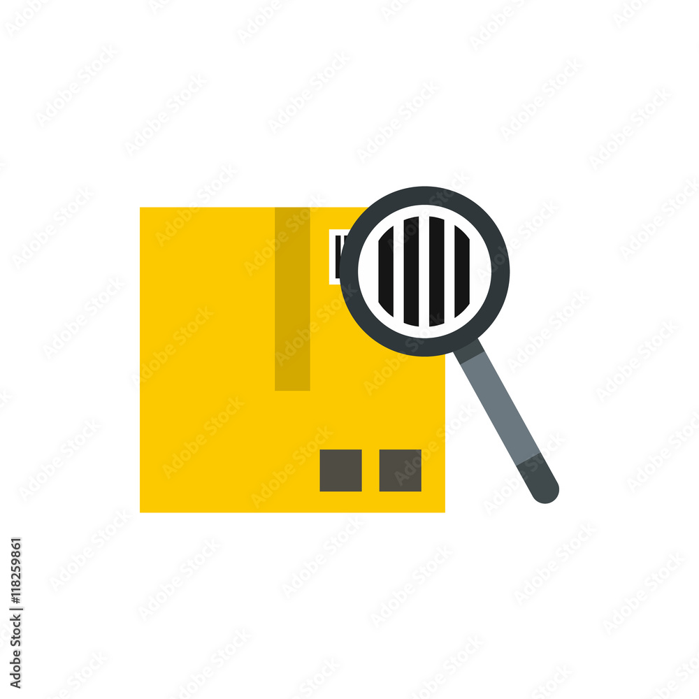 Poster quality control icon in flat style isolated on white background. checking symbol