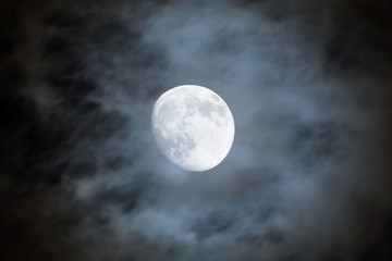 Naklejka na ściany i meble Night sky with moon and cloud