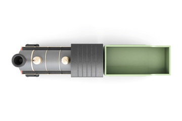 Toy train. Top view. 3d model isolated on white background