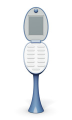 Information desk isolated on white background. 3d rendering