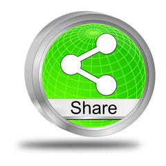 Share Button - 3D illustration