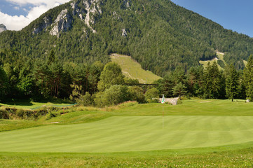 Fototapeta na wymiar Golf course, Kranjska Gora (Slovenia)