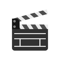 Obraz premium Clapboard icon in flat style on a white background